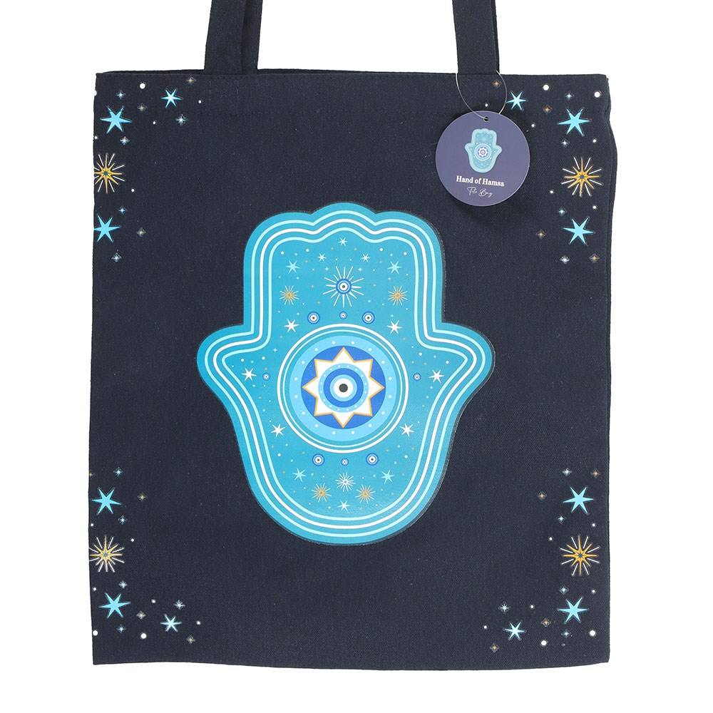 Something Different - Hand of Hamsa Polycotton Tragetasche - Blau